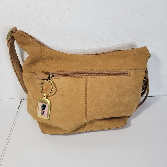 Small Stone Mountain Leather Shoulder bag Multiple zippered pockets - Picture 2 of 14